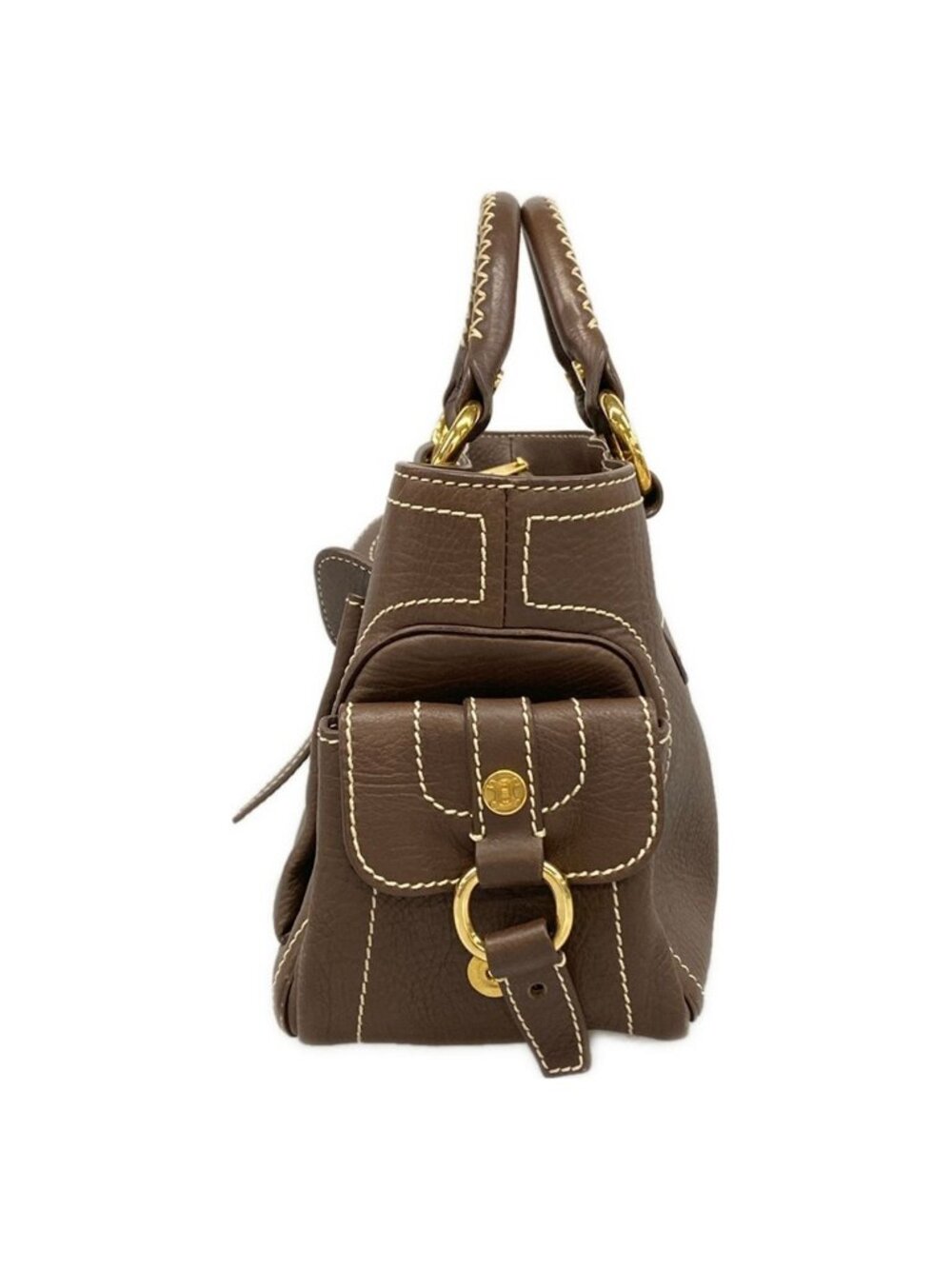 Celine Tote Boogie Dark Brown Leather - Picture 4 of 15